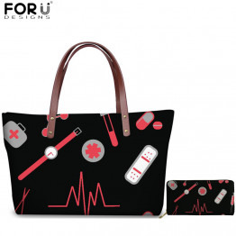 Nurse Heartbeat  Shoulder Bag with Leather Wallet